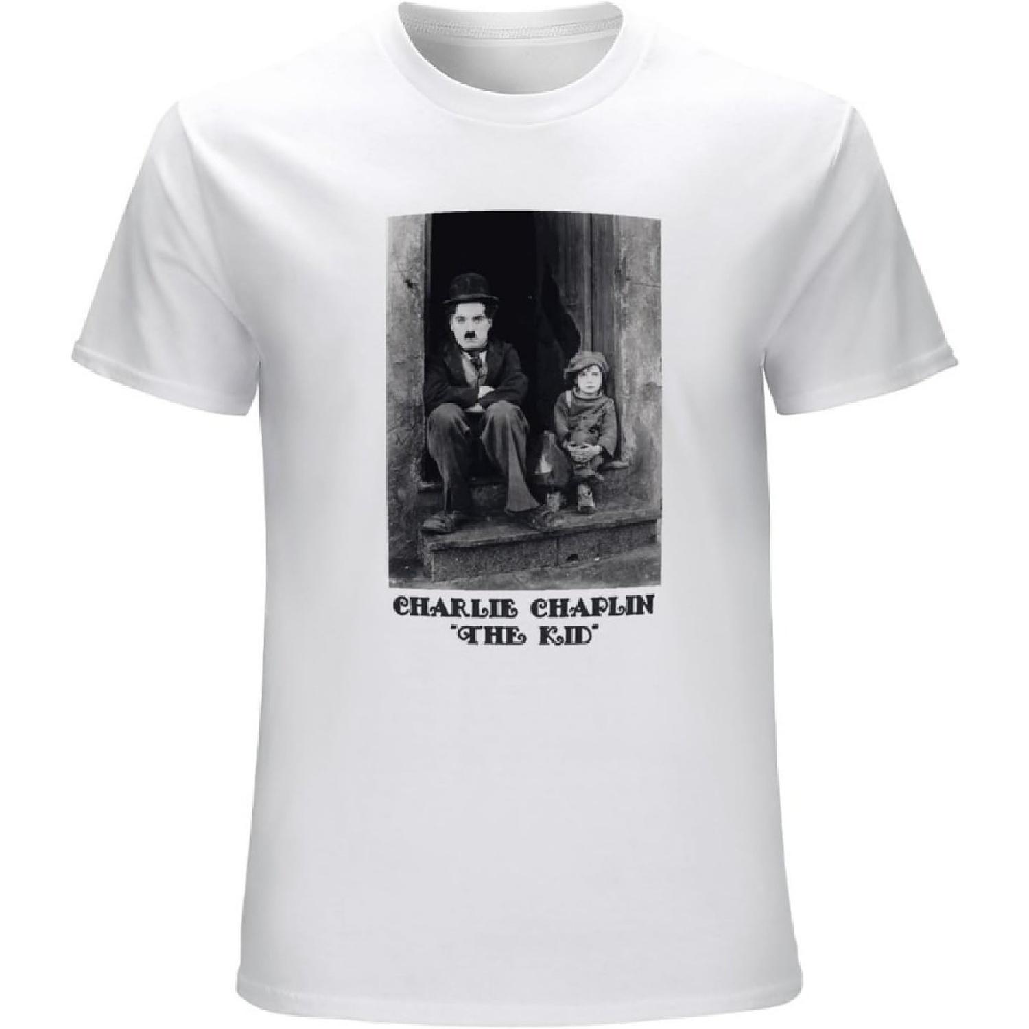 

COCKCON & STORY Men s Soft Charlie Chaplin The Poster T-Shirts White XXXXXL білий