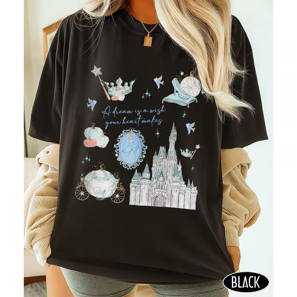 Cinderella Watercolor Coquette Bow Shirt Cinderella Shirt Cinderella Princess Tee Magic Kingdom S