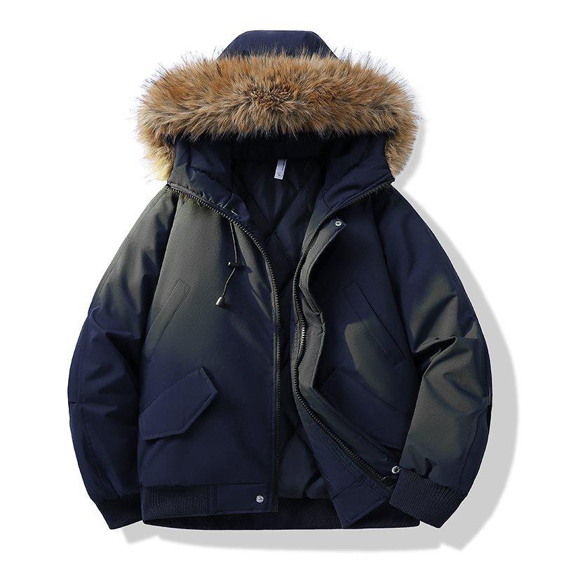 Herr Vinter Varm Parka Kappa Tjock Huva Bomullsvadderad Jacka Höst Vinter Utomhus Päskrage Jacka Herrkläder