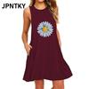 JPNTKY Mode Sommer Frühling Ärmellos V-Ausschnitt Freizeitkleider
