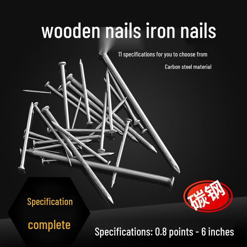 

Iron Nails for Woodworking - Small Round Nails, Various Sizes (1, 1.5, 2, 3, 4, 5, 6 inches) 5 x 5-inch + 5 x 6-inch nails (10 pieces)