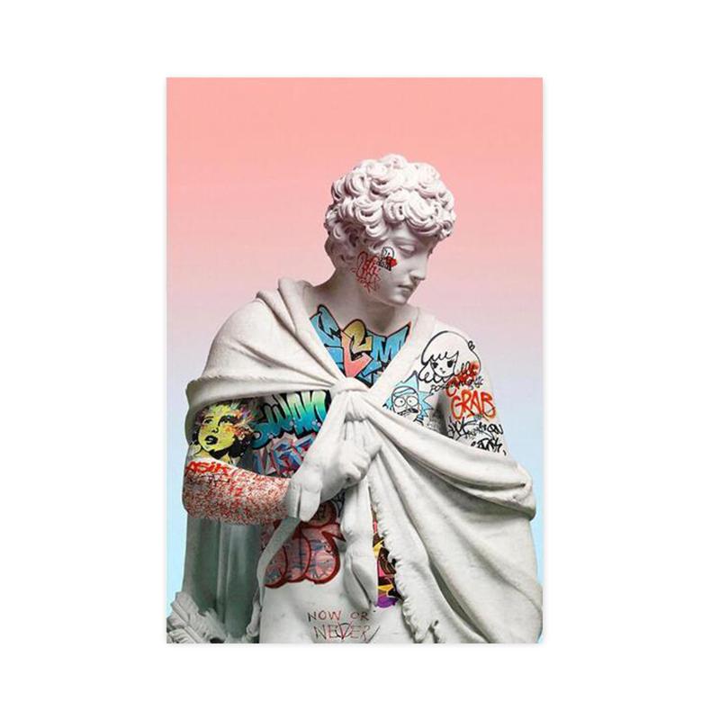 Classic Masterpiece David Statue Canvas Painting Character Posters and Prints Wall Art Pictures for Living Room Home Decoration