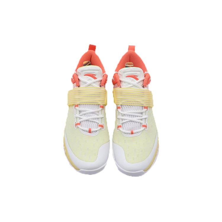 New Anta Hengsao4 Durable Breathable Low Top Basketball Shoes White Red 112231608-6