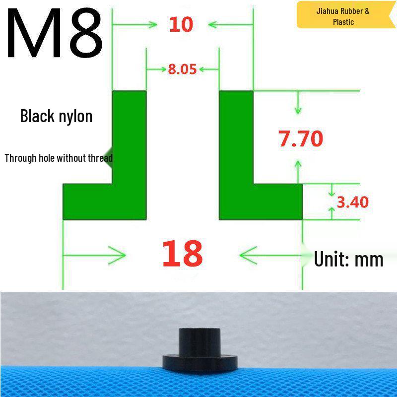 T-förmige Nylon-Dichtungsscheibe M3-M35 Gewinde Isolierabstandshalter