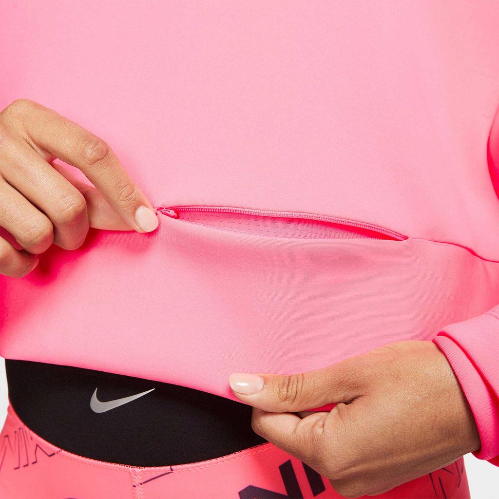 Nike Solid Print Logo Graphic Hooded Pullover Long Sleeve Sweatshirt Women Tops Pink CJ3592-679