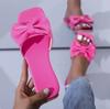 Fashion Shoes for Women Fashion Summer Plus Size Solid Color Bow Flat Sandals Outdoor Beach Slippers Women Shoes 36-43 Women Sandals