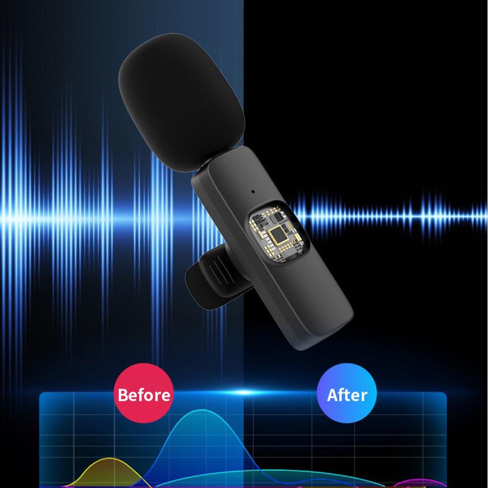 Wireless Lavalier Mic for Mobile Live Streaming & Interviews: Dual Recording & Noise Reduction