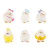 6Pcs/set Cartoon Goose Animal Miniatures Mini Figures DIY Fairy Garden Decoration Moss Terrarium Micro Landscape