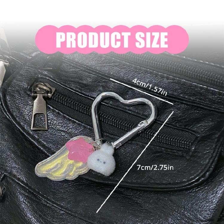 Stylish Japanese Magical Girl Star Keychain Lightweight Sturdy Star Keyring with Retro Y2K Magical Girl Design