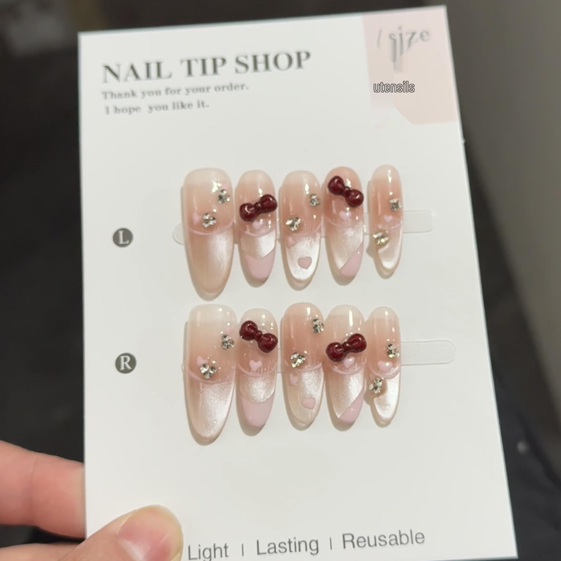 

Love Bubbles Ice Champagne Cat Eye Gradient Nail Patches Medium