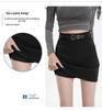Women's Gray High-Waist A-Line Skirt - Slim Fit, Trendy Short Skirt for Spring and Autumn
