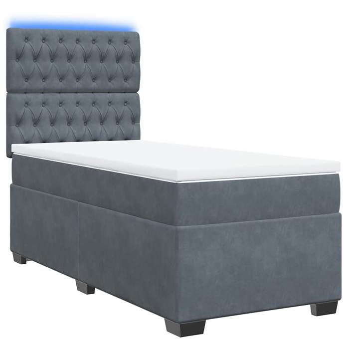 Maison Exclusive - Bettlattenrost mit Matratze Dunkelgrau 100x200 cm