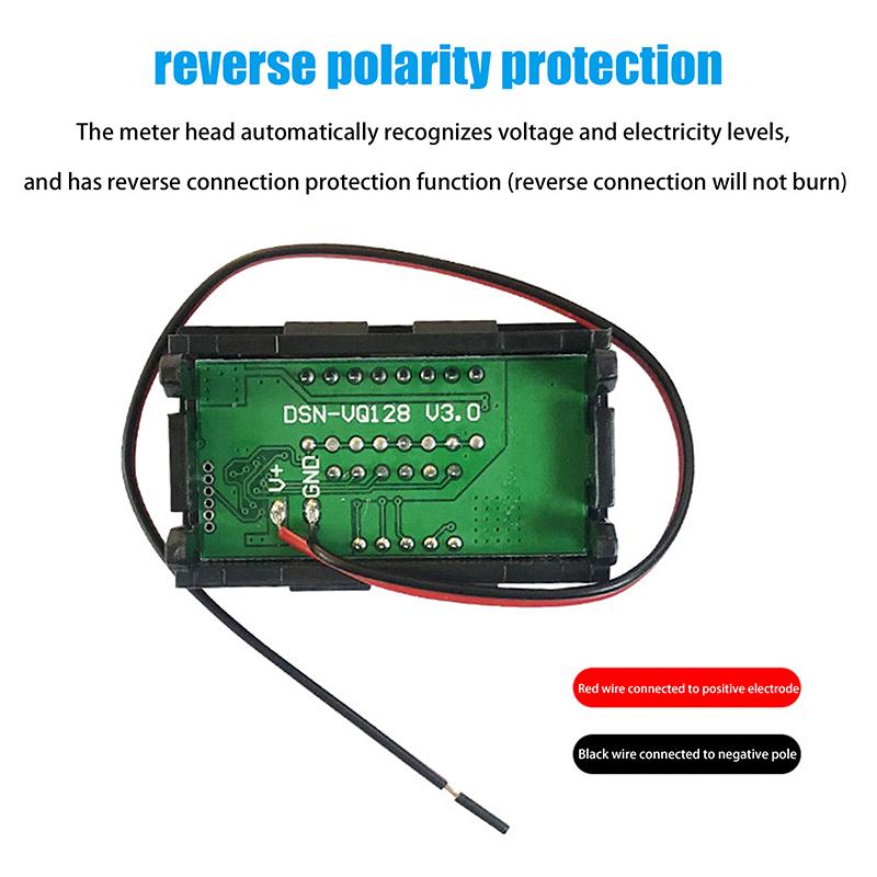 Lcd Digital Voltmeter 12V 24V 60V 72V Waterproof Electric Car Battery Capacity Indicator Lead Acid Power Car Moto Voltage Tester