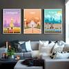 World Travel Minimalist  Posters New York London Paris City Poster White Paper Print Wall Art Decoration Picture Home Cafe Decor