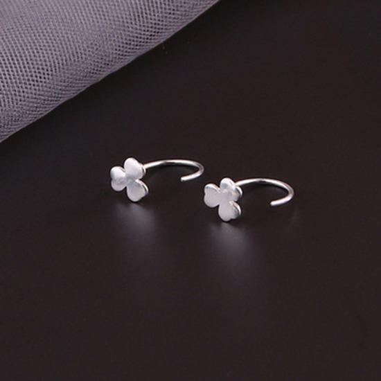925 Sterling Silver Butterfly Stud Earrings - Elegant Ear Clips & Trendy Ear Hoops for Women
