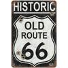 USA Route 66 Metal Signs Wall Poster Plaque Warning Sign Vintage Iron Painting Decoration for Home Cafe Living Room Club Bar