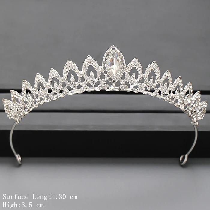 

Silver Color Crown and Tiara Hair Accessories For Women Wedding Accessories Crown For Bridal Crystal Rhinestone Tiara Diadema