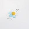 Transparent pearl gradient smile flower keychain