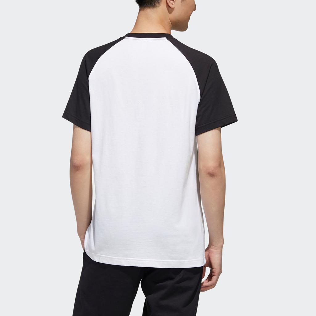 Adidas Neo Essential Raglan T With Logo Print Men Tops White GJ8945