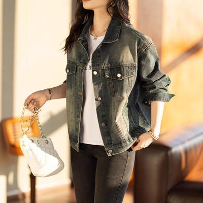Retro Casual Denim Jacket for Women In Spring New High-end, Versatile Loose and Fashionable Jacket Top