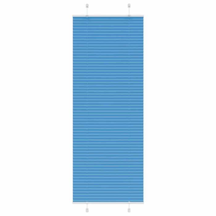 VidaXL Store plissé bleu 75x200 cm largeur du tissu 74,4 cm polyester, store plissé de fenêtre, store accordéon, store 4015206