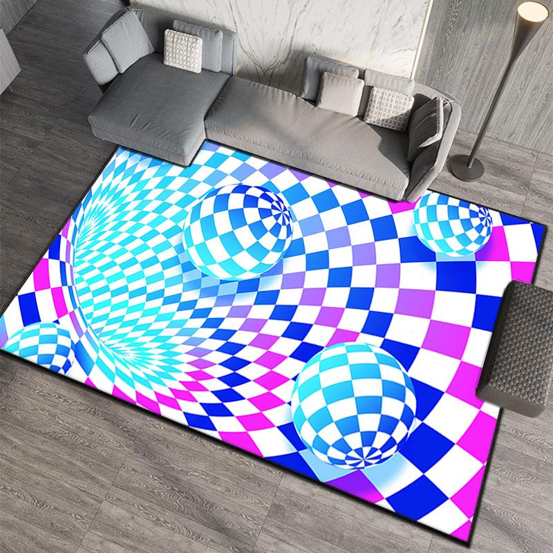 Illusionary Dizziness Carpet Large Living Room Decor Home Stereoscopic Effect Retro Bedroom Rooms Mat Hotel Hall Rugs Decorate