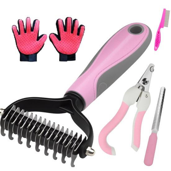 6PCS Pet Care Tools Stainless Steel Grooming Comb Teeth Nail 6pcs красный