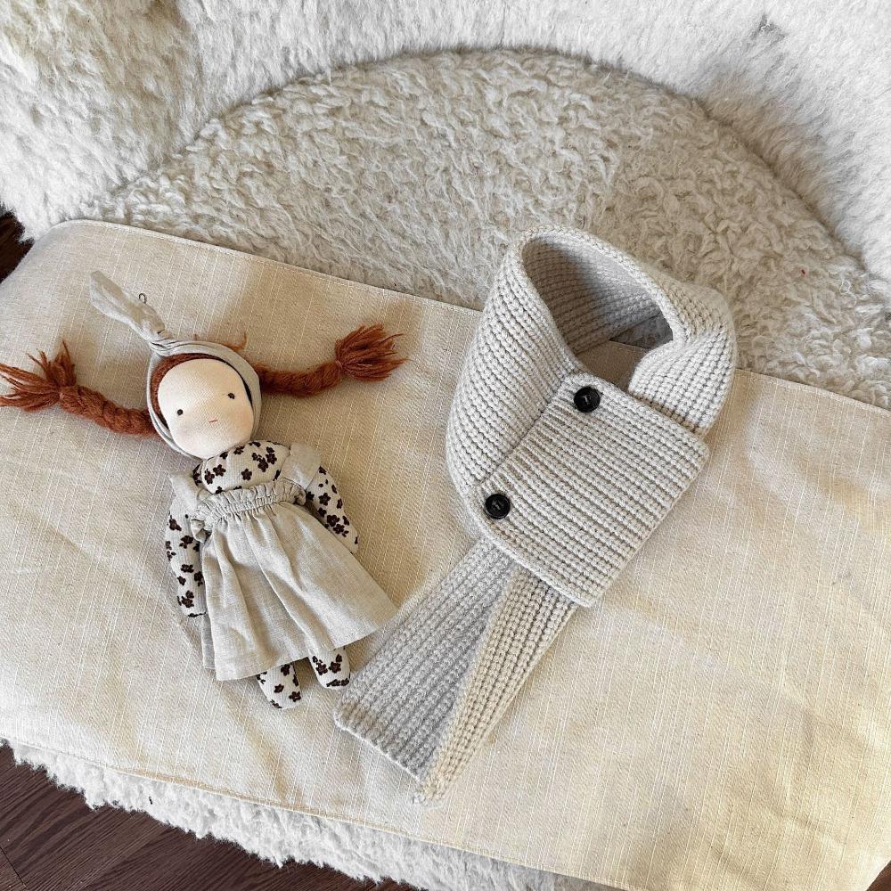 Solid Color Boys Girls Scarf Winter Children's Cross Scarves Fashion Kids Knitted Scarf  Gifts
