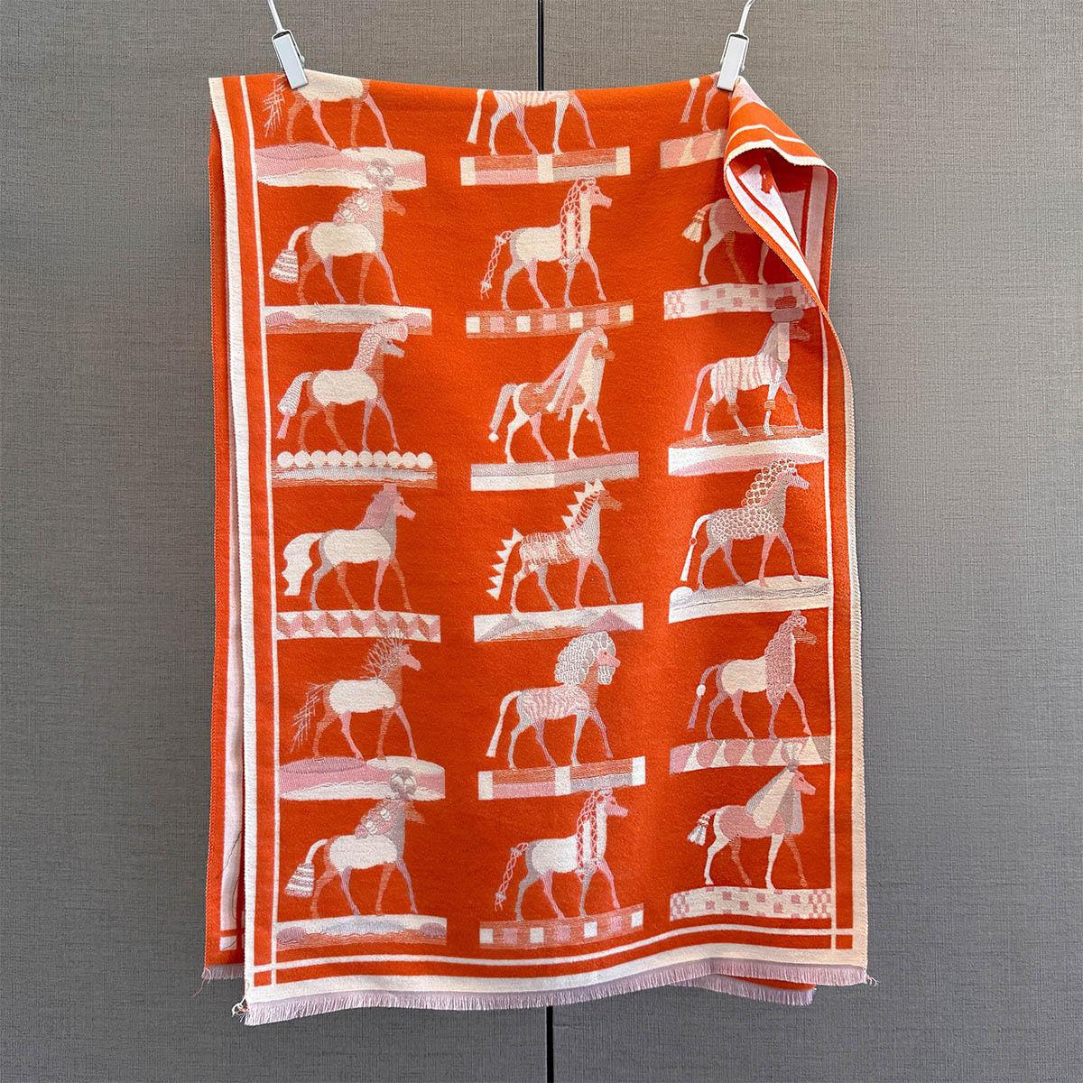 

Осень и зима новый теплый антикварный геометрический жаккардовый шарф с лошадьми женская мода верхняя накидка на шею двусторонний 185*65cm