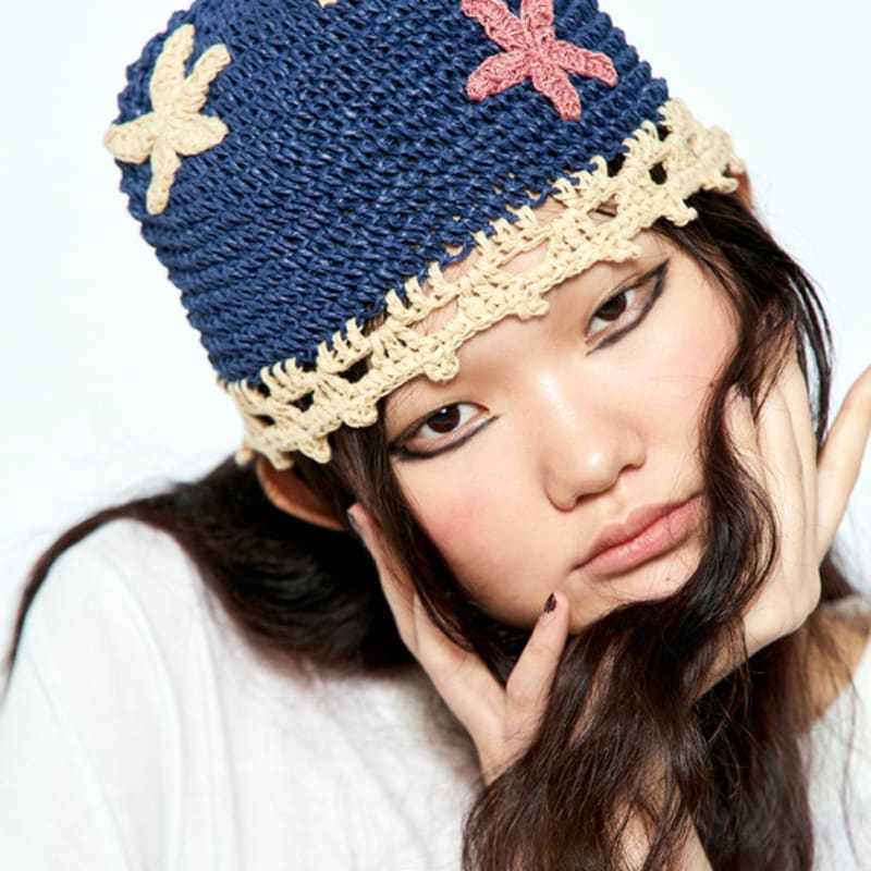 

MISU A BARBE STAR STAR HAT NAVY NAVY
