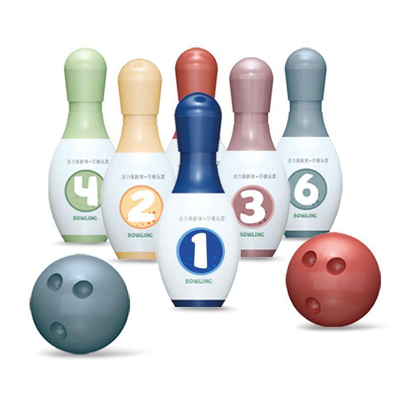 

Детский набор игрушек для боулинга, крытый детский сад, родительско-детская спортивная игра с мячом, 3-летние мальчики и девочки, игрушки-головоломки Transparent Bag6 bottles
