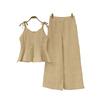 ZANZEA Women Sleeveless Straps Tops and Pants Summer Two Piece Suit Sets