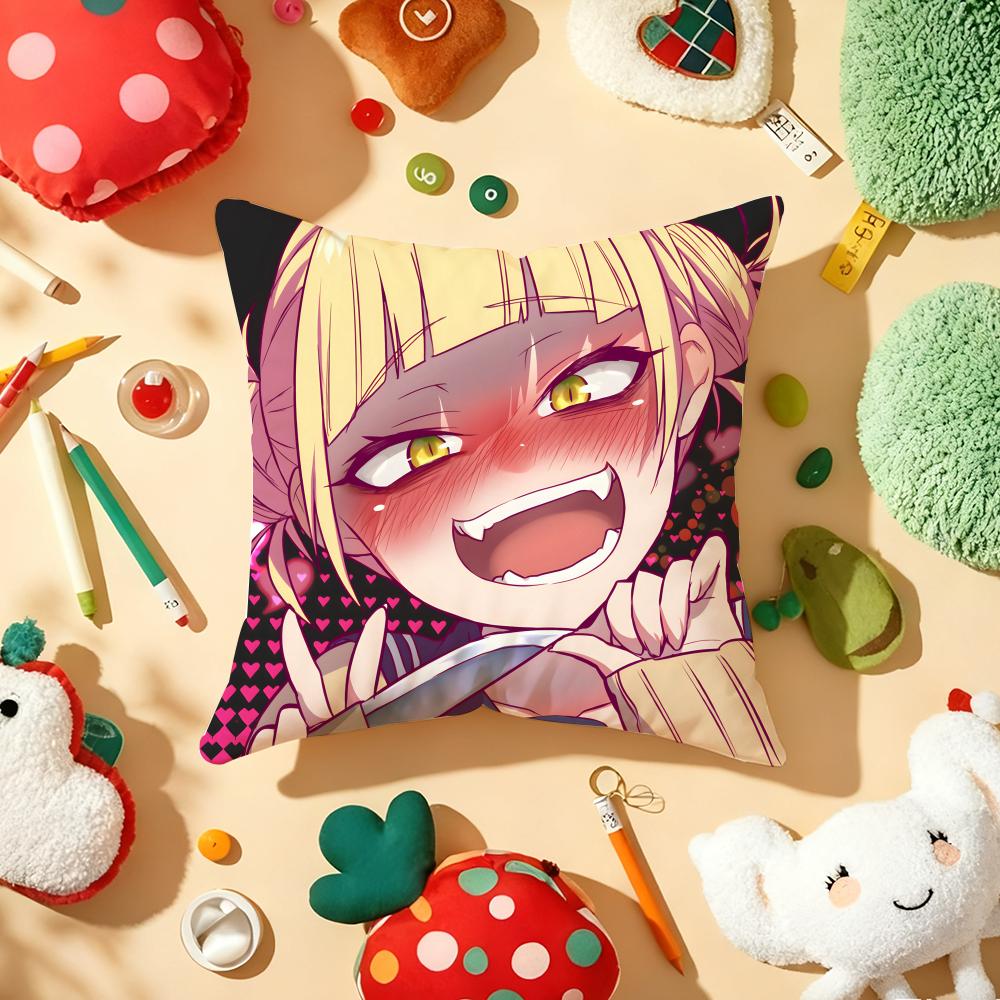 H-Himiko Toga Anime Girl Cushion Cover Plush Fabric Soft Double-Sided Printed Sofa Warm Winter Home Gift Pillow Cover