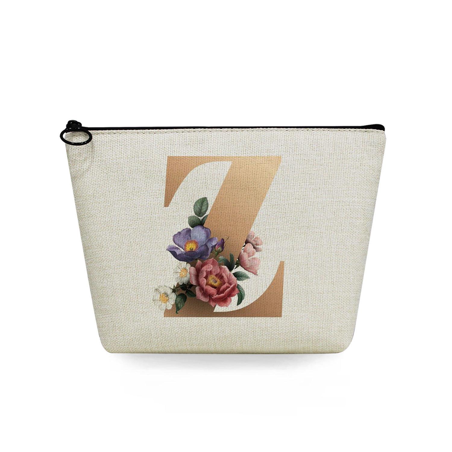 

Women Flower letters Print Cosmetic Bag Toiletries Organize Travel Storage Case 6710