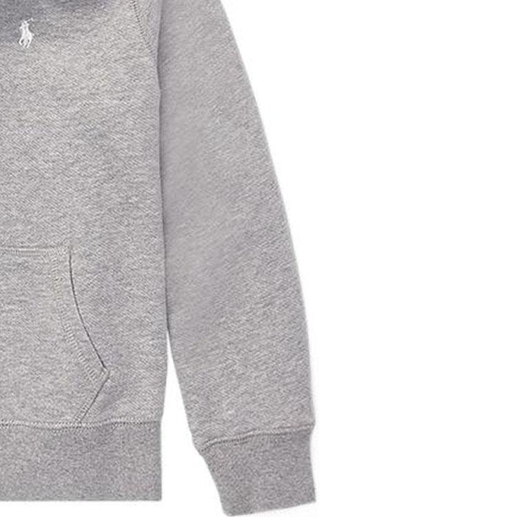 Polo Ralph Lauren Ss22 Solid Color Logo Embroidered Zip-Up Hoodie Kids Hoodies Gray CWPOKNIG6810264-D86