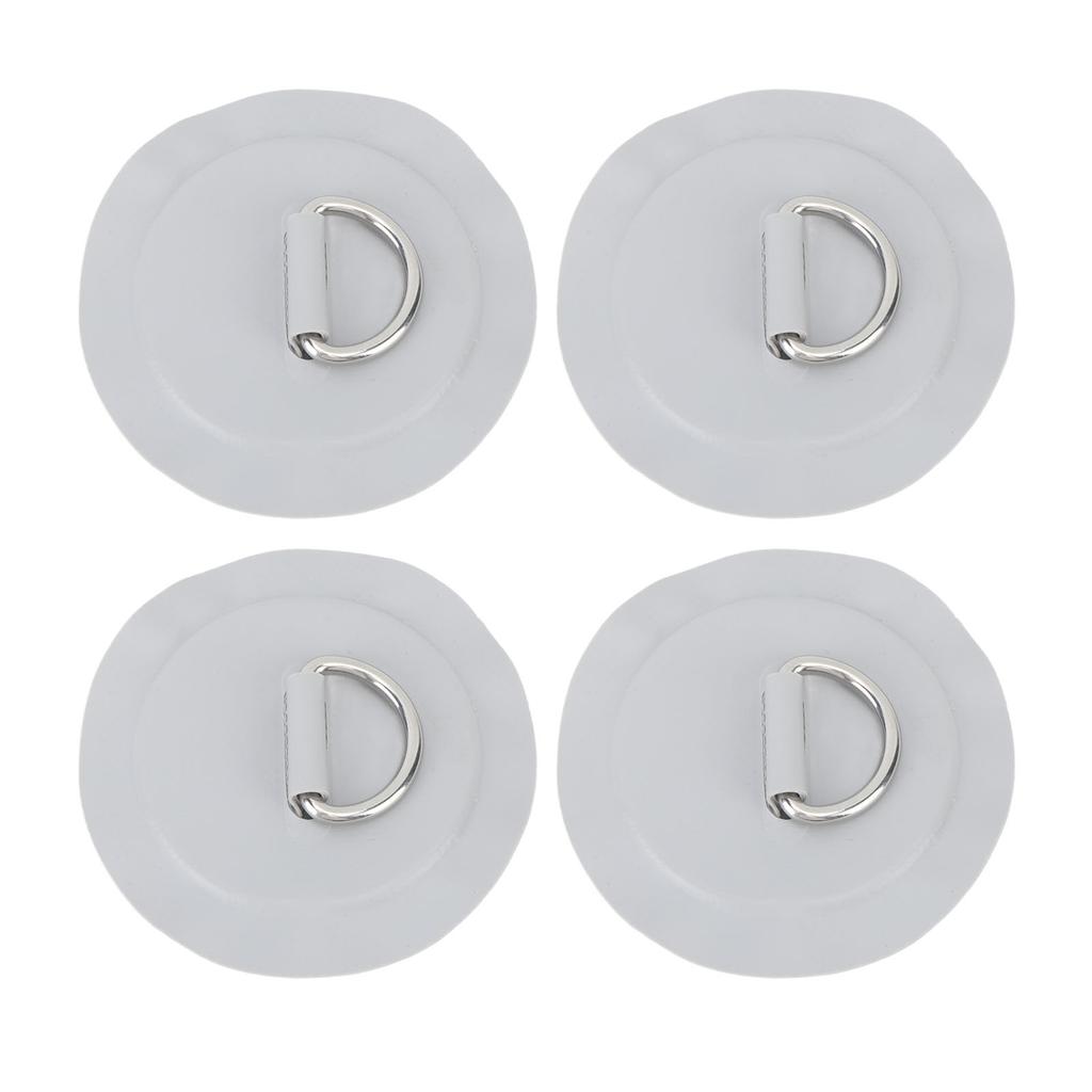 D Ring Patch Round Lightweight D Ring PVC Patch for Inflatable Boat Surfboard Stand Up Paddleboard 4pcs Gray