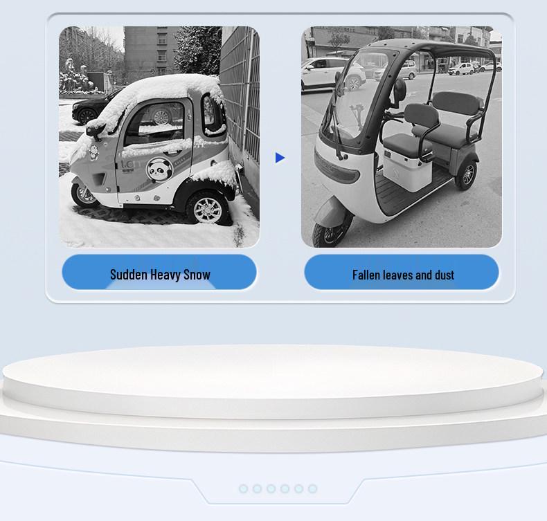 BuBuXian T5 Electric Tricycle Rain & Sun Protection Canopy