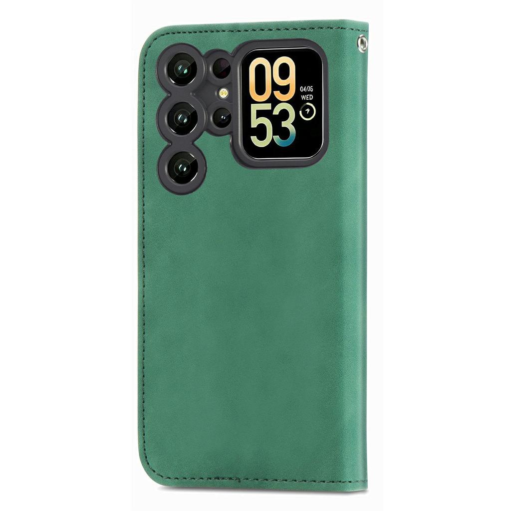 For Oukitel C62 Leather Case with Card Holder Magnetic Absorption Phone Cover