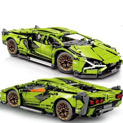 Zmart Technical Building Blocks Racing Car Static Model Car Version Boys' Construction Toy Block Car Technic Building Toy Sports Car Minifigure Assemb