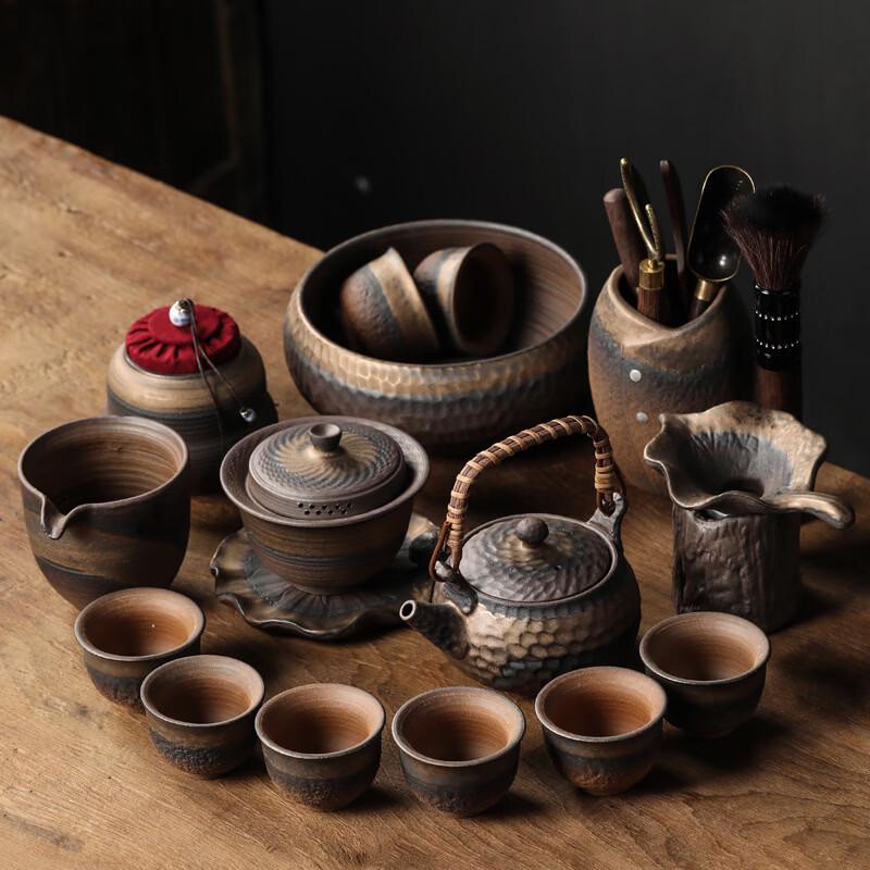 Japanese Style Coarse Pottery Kung Fu Tea Set
