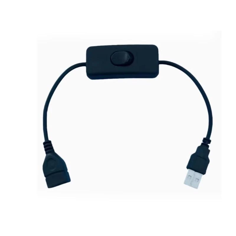 USB-kabel med PÅ/AV-bryter Kabelforlengelse Vippebryter for USB LED-lyslenke USB-gadget USB Strømforsyningsenhet Verktøy