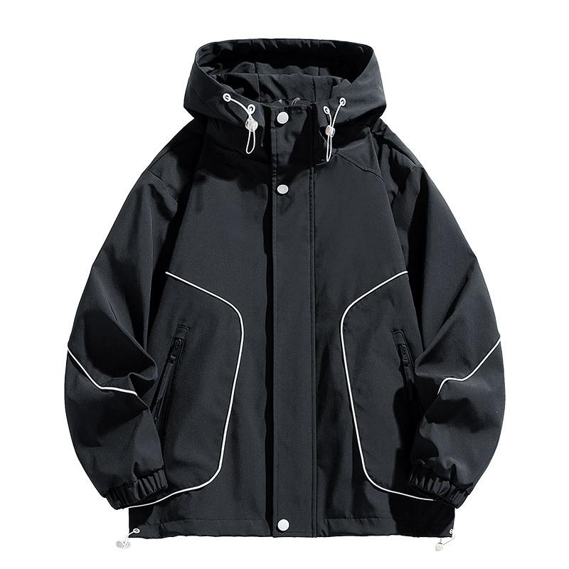 

Куртка мужская с капюшоном свободная Tooling Outdoor Fat Men s Waterproof M чёрный