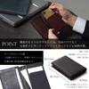 Business Card Genuine Leather Business Card Presentation Two Tone Color [Juviano] Holder, Men's Case, Box, (Navy & Navy)