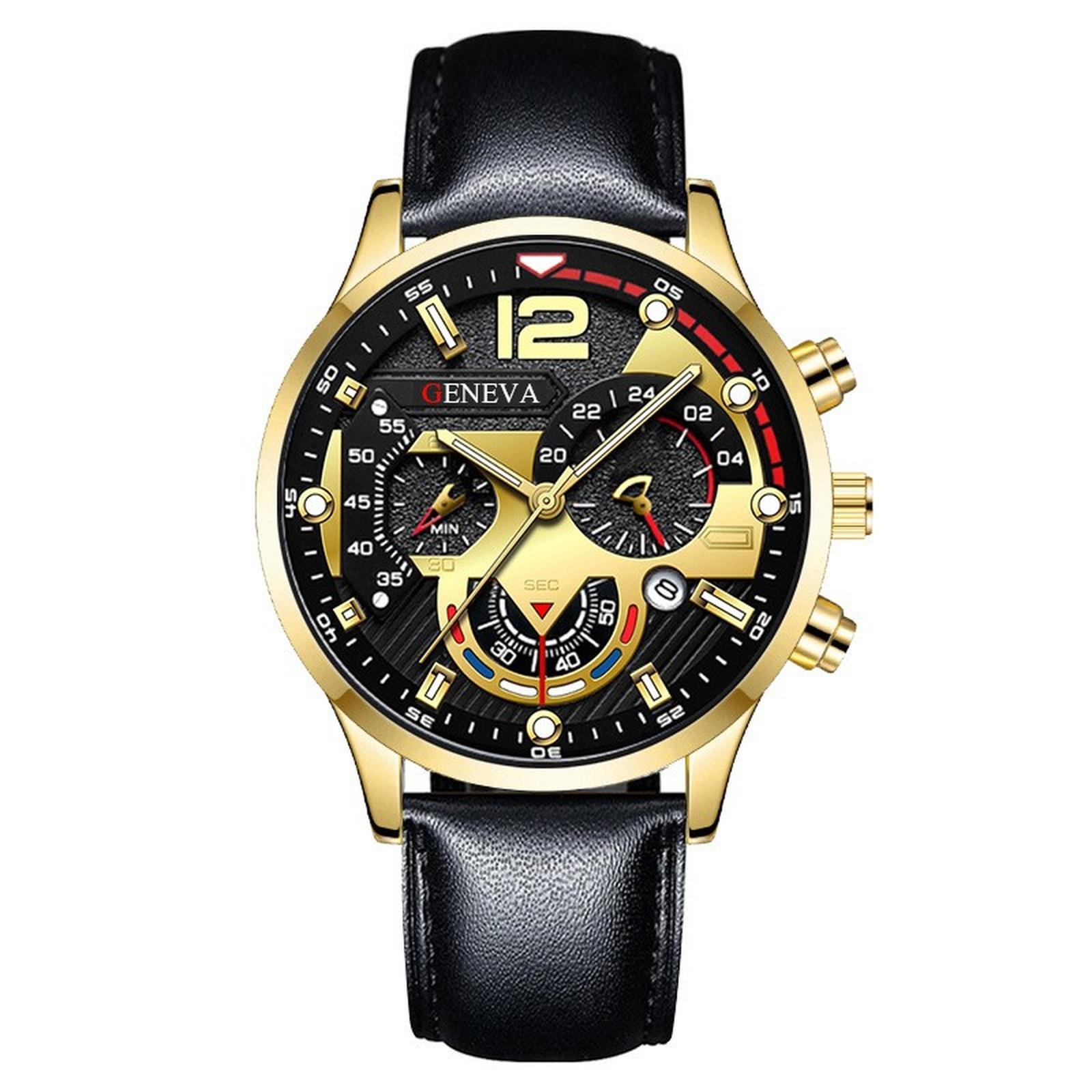 

Men s Luminous Running Alarm Clock Watch One Size золотий