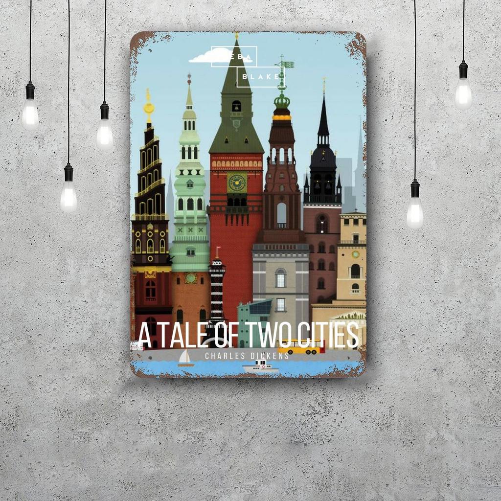 city Retro Vintage Tin Sign Poster Decorative Plaque Metal Plate Wall Decor