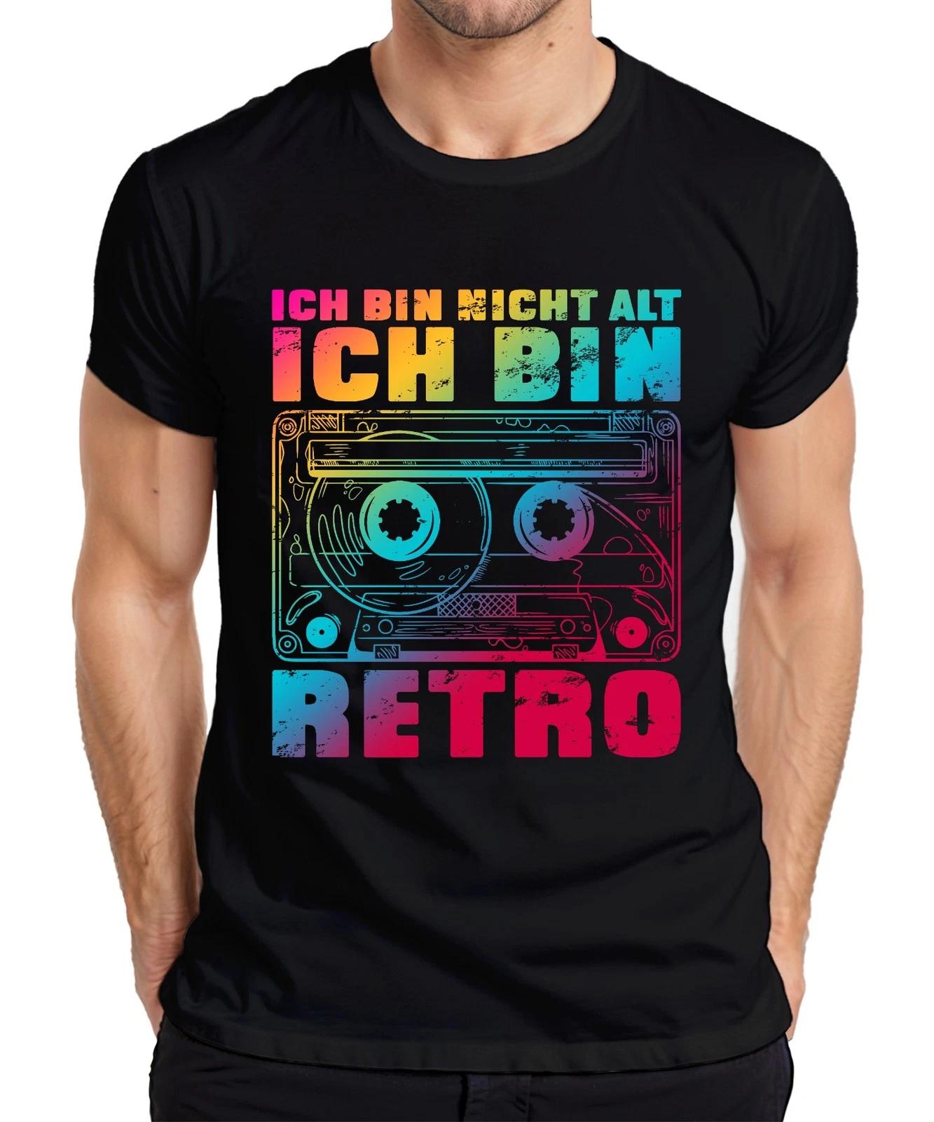 Ich bin nicht alt ich bin retro Kassette 80er Vintage Geschenk Herren T-Shirt XXL