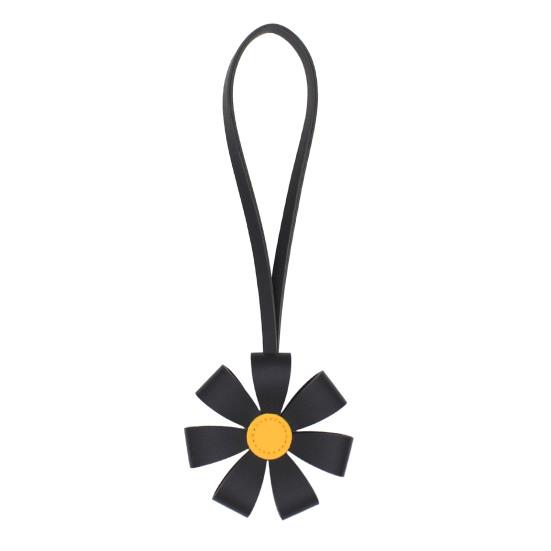 Flower Pendant Multi-Petal Design Faux Leather Bag Charm with Adjustable Strap Handbag