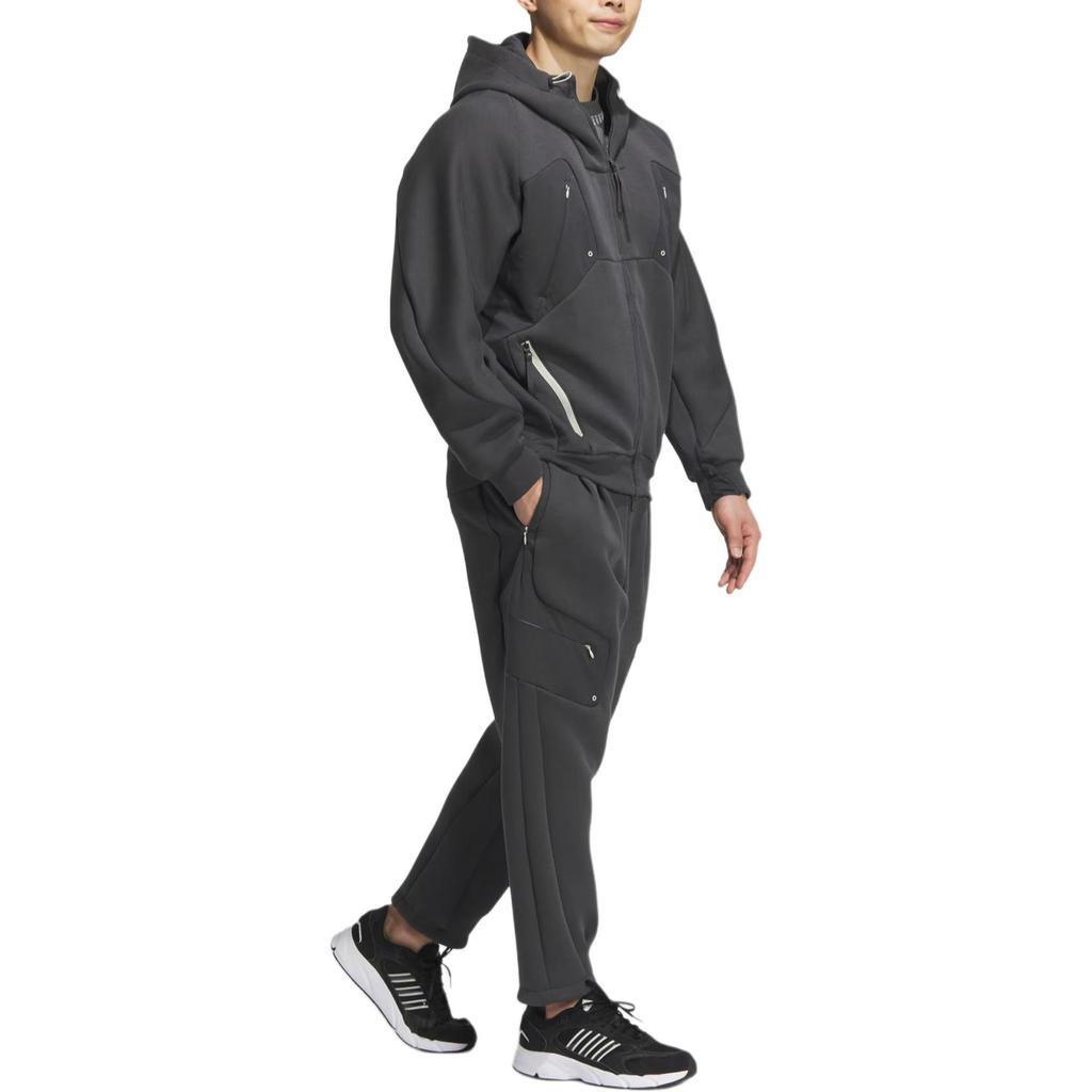 Adidas FW24 FUSTL P KN PT3 Solid Color Fashion Lace-Up Sports Comfortable Casual Pants Men Bottoms Carbon-Black JM6179