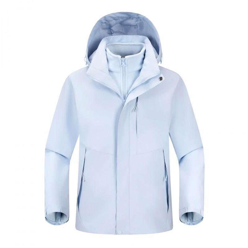 Herren Damen 3-in-1 Wasserdichte Winddichte Wanderjacke Mit Abnehmbarem Fleece-Innenfutter Outdoor Reise Klettern Camping