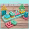Early Learning Toys Licensed Wooden Block Set For Kids Shape Recognition And Developmental Fun